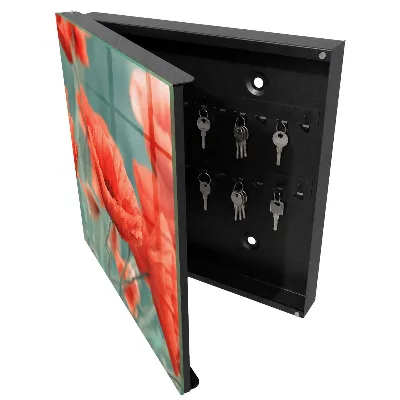 Armoire à clés décorative Coquelicots rouges