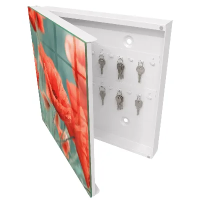 Armoire à clés décorative Coquelicots rouges