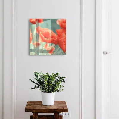 Armoire à clés décorative Coquelicots rouges