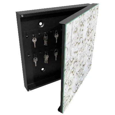 Armoire à clés design Ornements blancs
