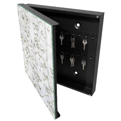 Armoire à clés design Ornements blancs