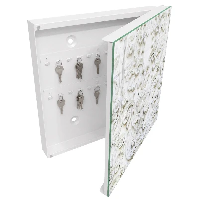 Armoire à clés design Ornements blancs
