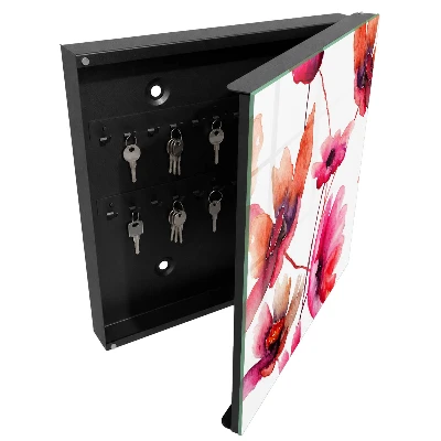 Armoire à clés design Fleurs à l'aquarelle
