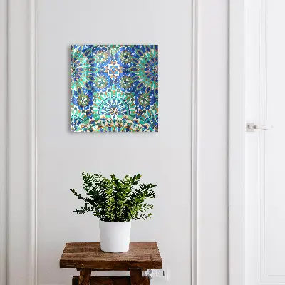 Armoire à clés design Mosaïque géométrique