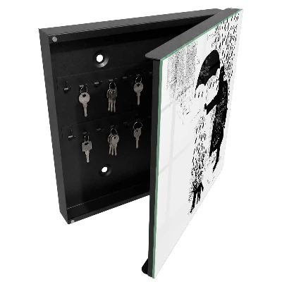 Armoire à clés décorative Silhouette noire