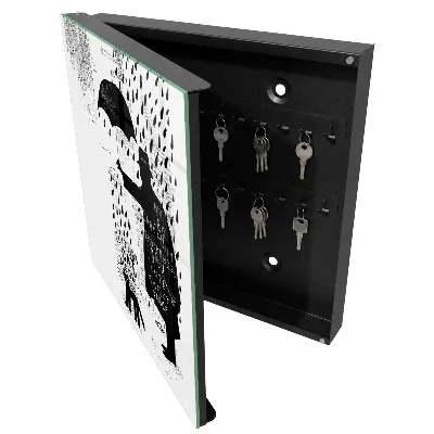Armoire à clés décorative Silhouette noire