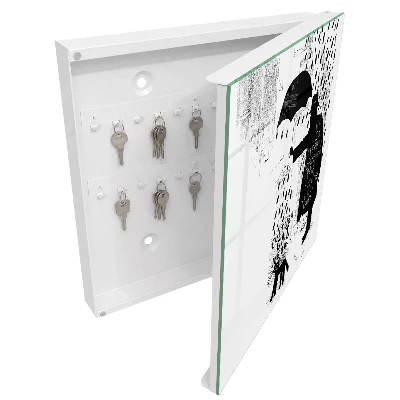 Armoire à clés décorative Silhouette noire