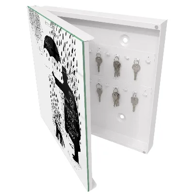 Armoire à clés décorative Silhouette noire