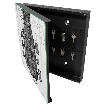Armoire à clés décorative Illustration de guitare