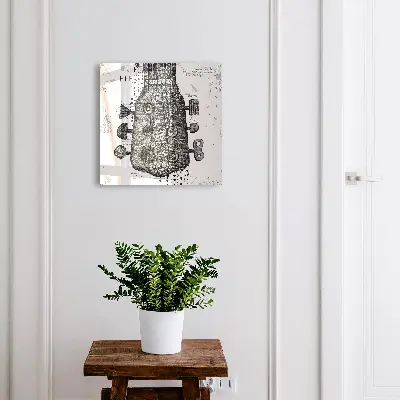 Armoire à clés décorative Illustration de guitare