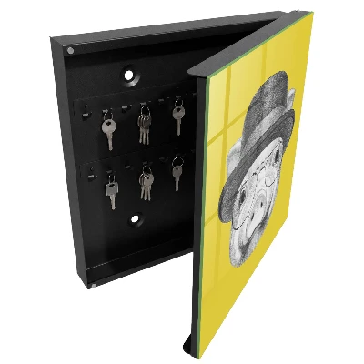 Armoire à clés décorative Petit cochon heureux