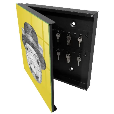 Armoire à clés décorative Petit cochon heureux