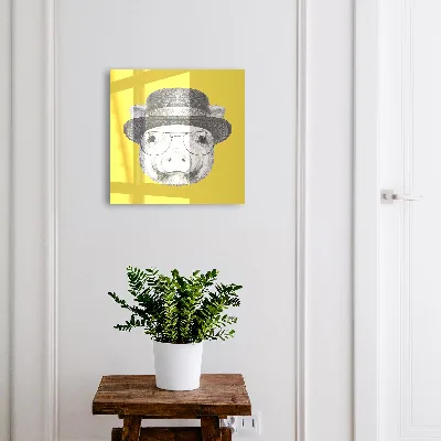 Armoire à clés décorative Petit cochon heureux