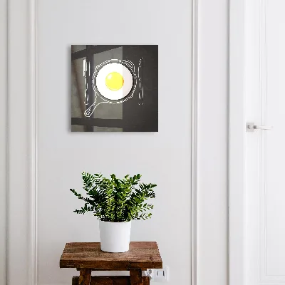 Boîte à clés murale décorative Œuf au plat