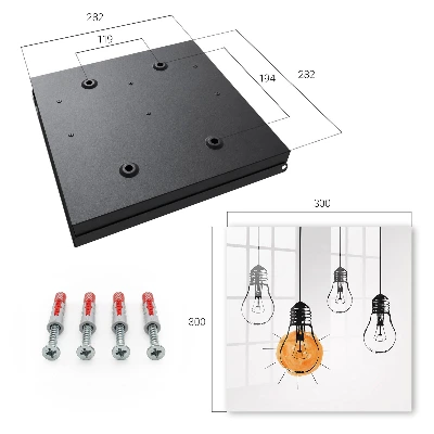 Armoire à clés décorative Ampoules