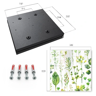 Boîte à clés murale décorative Aquarelle de plantes