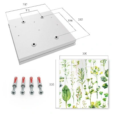 Boîte à clés murale décorative Aquarelle de plantes