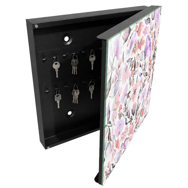 Armoire à clés design Fleurs pastel