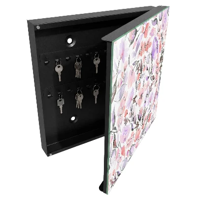 Armoire à clés design Fleurs pastel