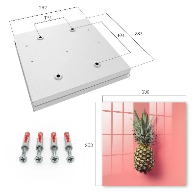 Armoire à clés design Ananas exotique