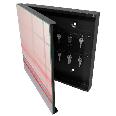 Armoire à clés décorative Rayures pastel
