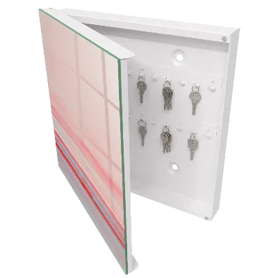 Armoire à clés décorative Rayures pastel