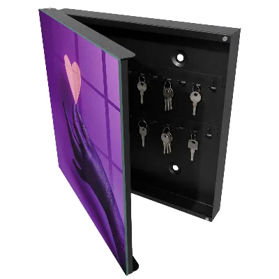 Armoire à clés décorative Amour violet