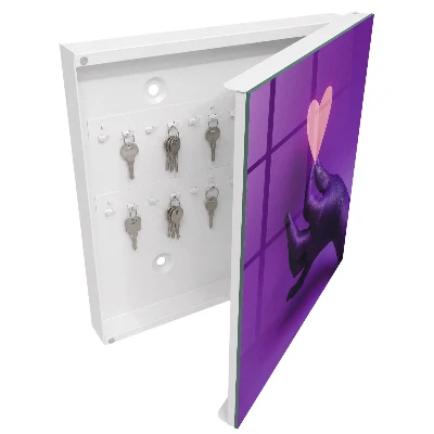Armoire à clés décorative Amour violet