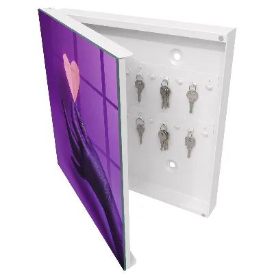Armoire à clés décorative Amour violet