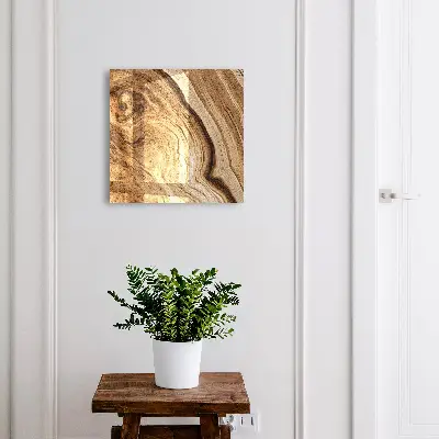 Boîte à clés murale décorative Vagues de bois