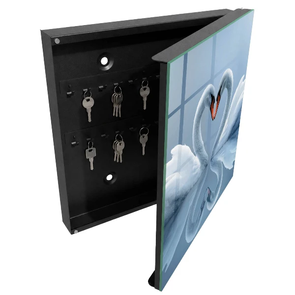 Armoire à clés design Amour des cygnes