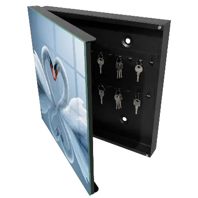 Armoire à clés design Amour des cygnes