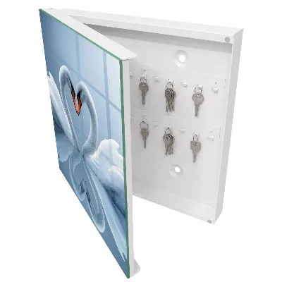 Armoire à clés design Amour des cygnes