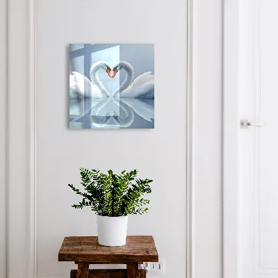 Armoire à clés design Amour des cygnes