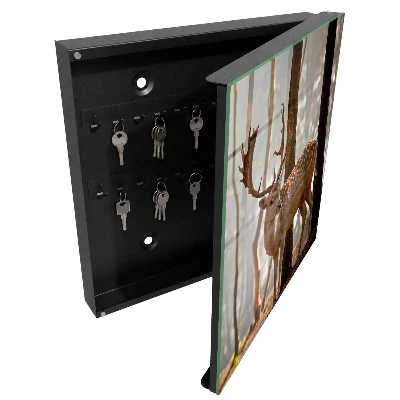 Armoire à clés design Cerfs dans la forêt