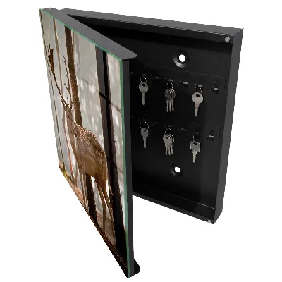 Armoire à clés design Cerfs dans la forêt