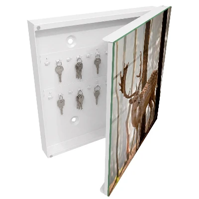 Armoire à clés design Cerfs dans la forêt