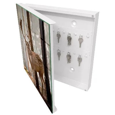 Armoire à clés design Cerfs dans la forêt