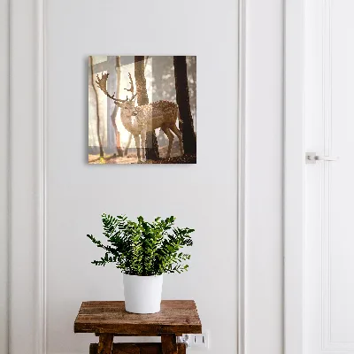 Armoire à clés design Cerfs dans la forêt