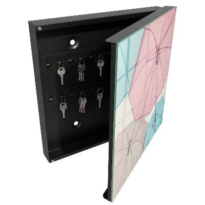 Armoire à clés design Parapluies pastel