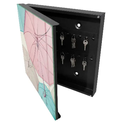 Armoire à clés design Parapluies pastel