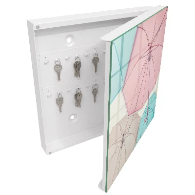 Armoire à clés design Parapluies pastel
