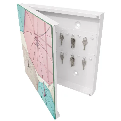 Armoire à clés design Parapluies pastel