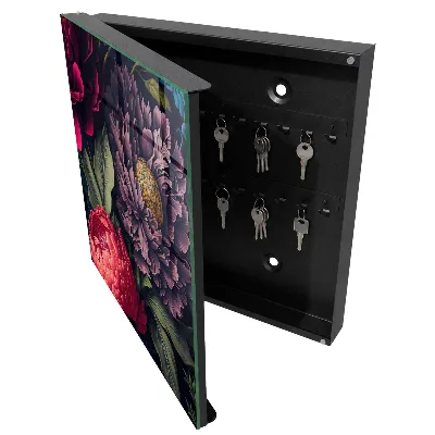 Armoire à clés décorative Fleurs de luxe