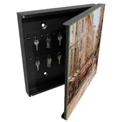 Armoire à clés décorative Matinée en ville