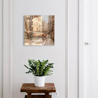 Armoire à clés décorative Matinée en ville