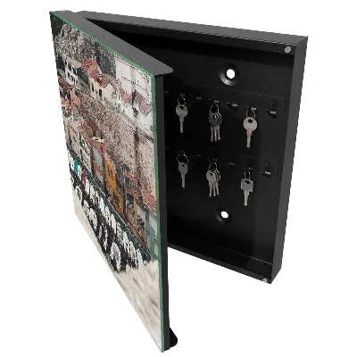 Armoire à clés décorative Une ville balnéaire