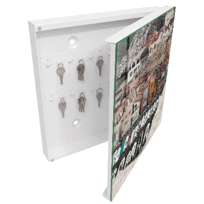 Armoire à clés décorative Une ville balnéaire