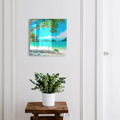 Armoire à clés décorative Paradis tropical