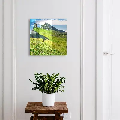 Boîte à clés murale décorative Montagnes vertes